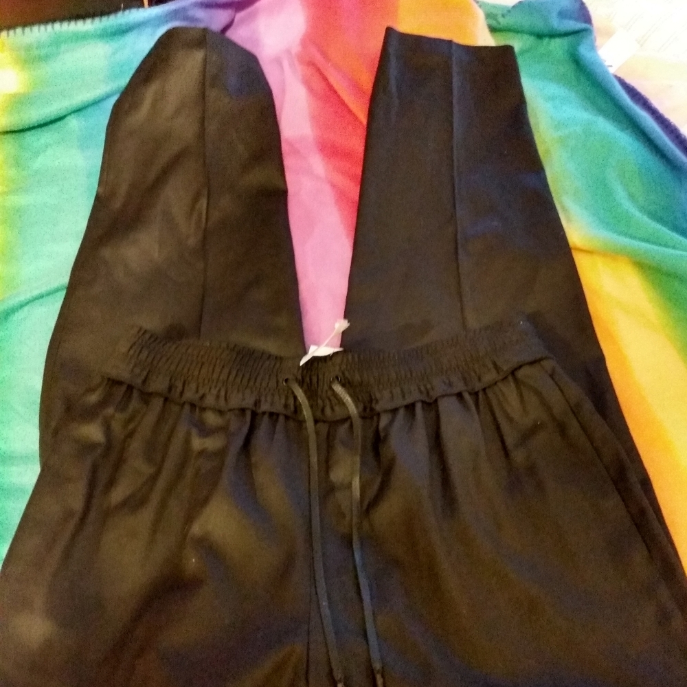 Alexander Wang black vinyl pants